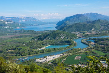 Panoramic view of french Alps