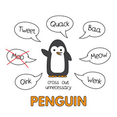 Cartoon Penguin Kids Learning Game