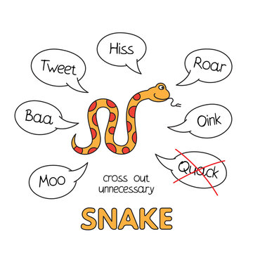 Cartoon Snake Kids Learning Game