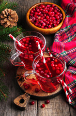 Christmas hot mulled wine