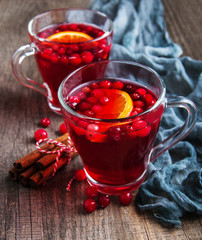 Christmas hot mulled wine