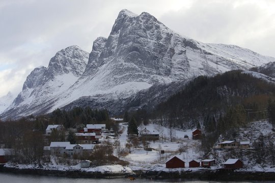 Norway, Norwegen, Ørnes, Winter