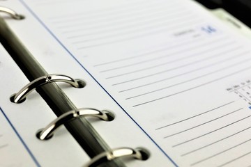 An concept Image of a schedule calendar with copy space