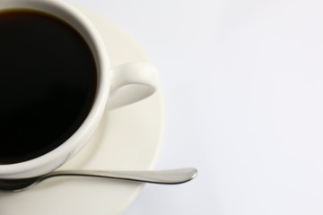 An concept Image of a Cup of coffee with copy space