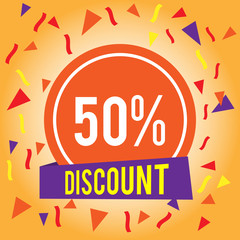 50 % Discount Background Flyer Design 