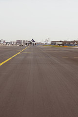 Fototapeta premium Big plane is preparing to take off.