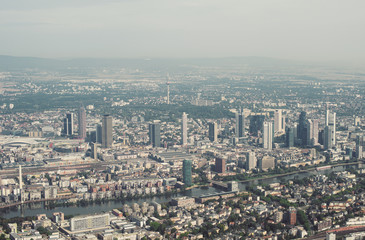 Fototapeta premium Aerial view of Frankfurt am Main, Germany.