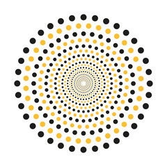 Abstract dots concentric vector texture background