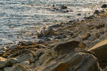 Stones at Osmington Bay, Osmington Mills, near Weymouth, Jurassic Coast, Dorset, UK