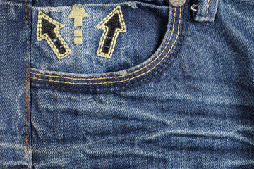 Pocket jeans texture.