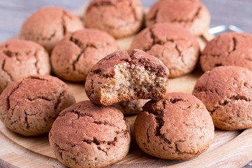 Fresh hot chocolate cookies with cocoa. Cookies Chocolate crinkles