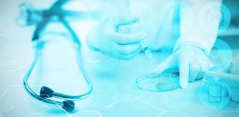 Composite image of medical icons set