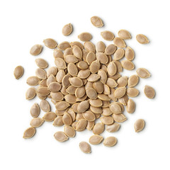 Heap of dried pumpkin seeds