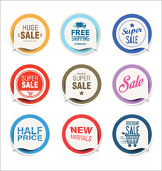 Retro vintage badges vector illustration collection