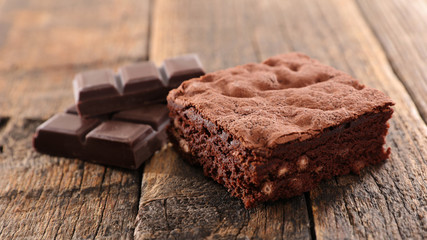 chocolate brownie and hazelnut