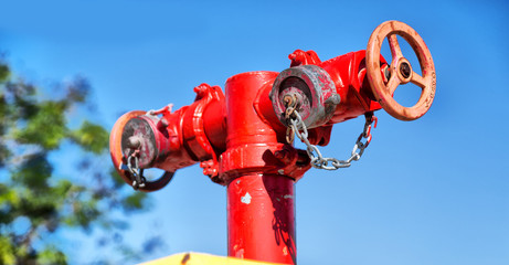 the concept of safety an old blur  hydrant