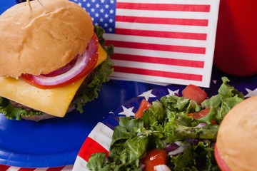 Snacks decorated with 4th july theme
