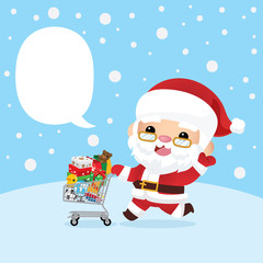 Merry christ/as theme Santa claus Shopping , Christmas Big Sale