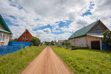Panoramic view of the countryside of Russia
