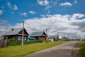 Fototapeta na wymiar Panoramic view of the countryside of Russia