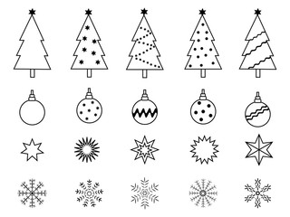 Christmas icon set