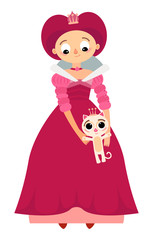 Princess with a charming little cat