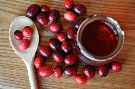 Canneberges fra&icirc;ches et en jus