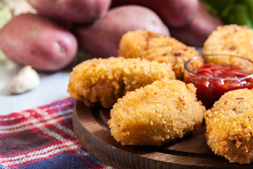 Homemade croquettes of jamon ham