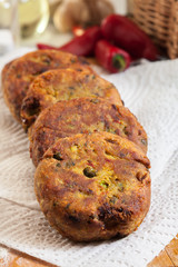 Aloo Tikki or cutlet. Indian snack made of boiled potatoes