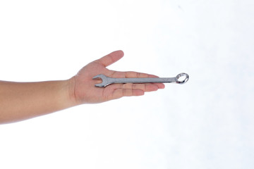 wrench on white background