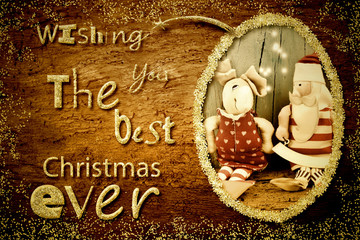 Card for Christmas Greeting with Message