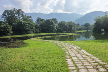 Scenary of Taiping Lake Garden located in Taiping, Perak