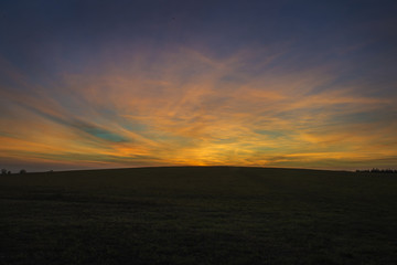 Fototapeta na wymiar landscape sunset