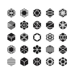 hexagon geometric vector icon , ornament