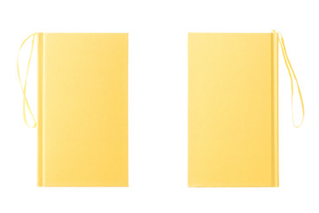 yellow note cover isolated on the white background.