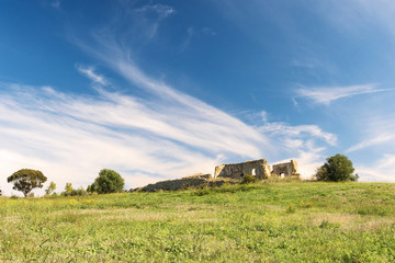 Ruins in Sicilian countryside