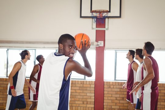 Basketball Player Taking A Penalty Shot