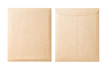 Fototapeta premium hard board envelope isolated on the white background.