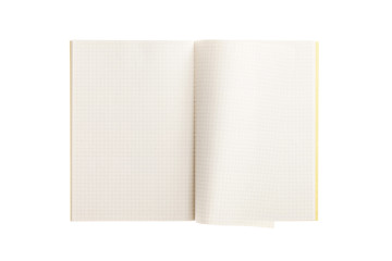 white paper note isolated on the white background.