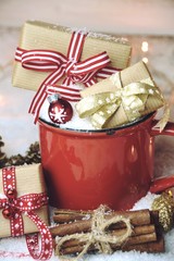 Weihnachten - Grußkarte  - Weihnachtsgeschenke - kleine Päckchen