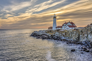 fort lighthouse williams winter maine