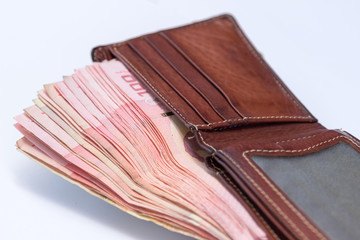 A wallet with a certain amount of money