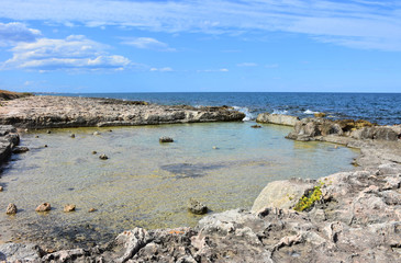 Italy, Puglia, Egnazia. XVth century BC. Archaeological area of the city of Puglia. Necropolis tombs in the marine area