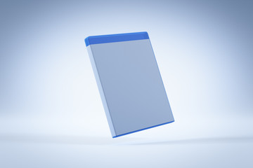 Blank Blu-ray Box or Case on white background. 3D render