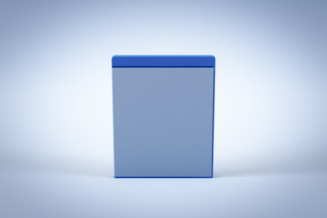 Blank Blu-ray Box or Case on white background. 3D render