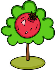 Pomegranate tree icon