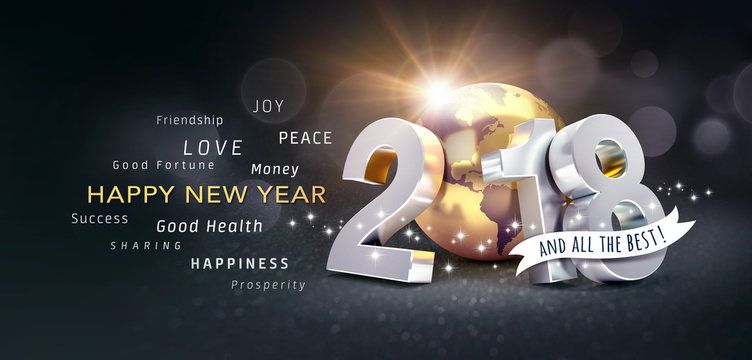 Happy New Year 2018 Greeting Card for all the best