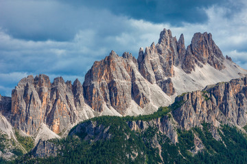 Beautiful Croda da Lago Peaks and crests, Dolomites, Italy