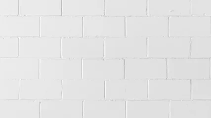 Poster Mur de briques detail of white brick wall background