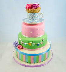 cake colourful decoration tiers